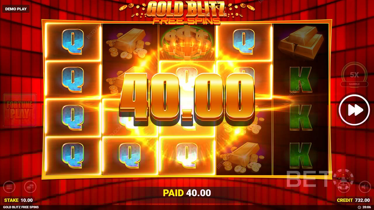 Rodadas grátis da Gold Blitz slot